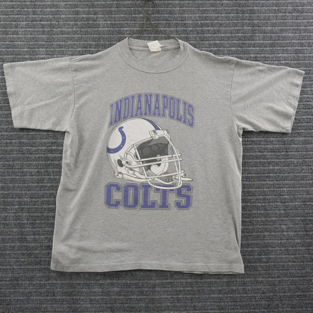Vintage Iron Knights Indianapolis Colts T-Shirt Mens XL Grey Mesh Graphic